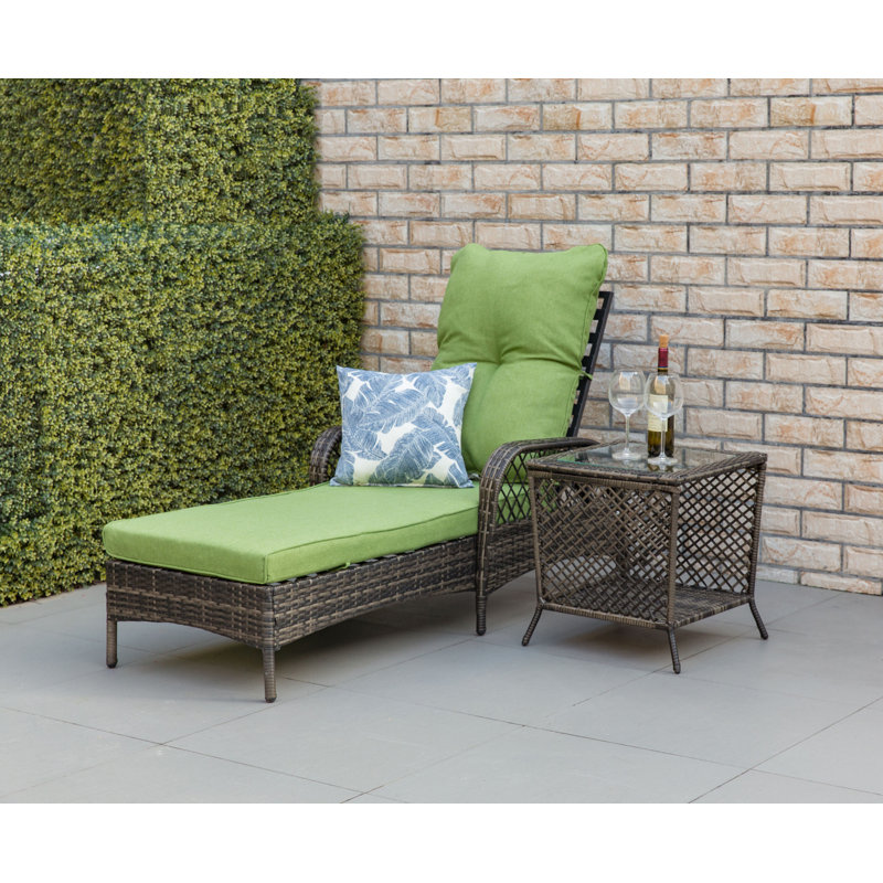Bayou Breeze Aldusa Reclining Chaise Lounge with Cushion & Reviews